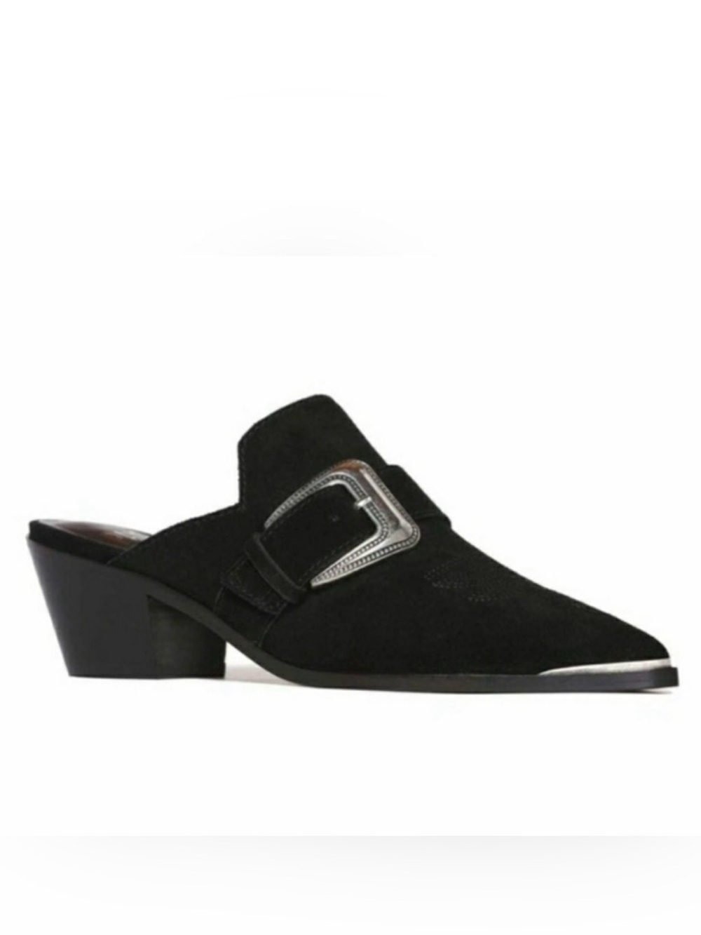 PAIGE Kensington Suede Western Mules Size 8